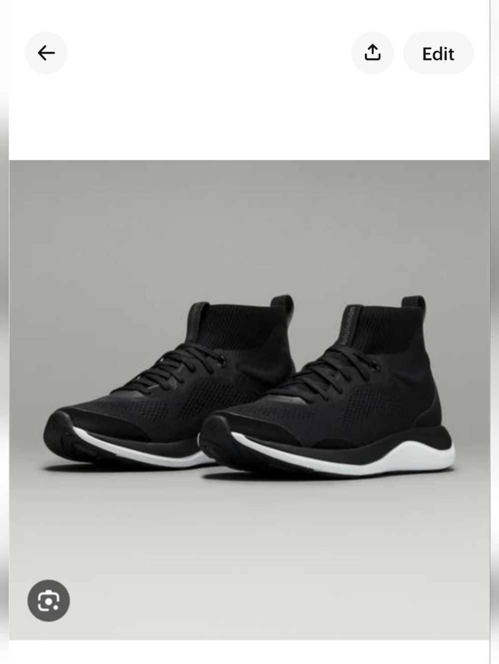 NWT Lululemon Chargefeel Workout Mid Sneakers Black/Anch/Wht
